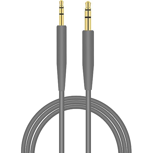 baolongking Câble jack stéréo de rechange pour casque Bose oe2 / oe2i / AE2 / QC25 QC35, 3,5 mm - fiche 2,5 mm (gris)