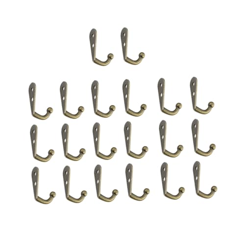 Operitacx 20個 壁掛けフック 多機能衣類収納フック 耐荷重設計 錆びにくい滑らか表面 洗面所リビング用実用的ハンガー