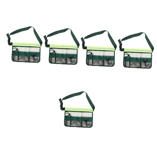 DIYEAH 5pcs Utility Belt Waist Belt Pouch Adjustable Reflective Construction Carpenter for Women and Men for Gardening and Daily Use