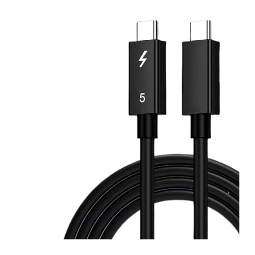 LOKLNEYK Compatible con Thunderbolt 5, Cable USB-C A USB-C – 80 Gbps, 240 W, TPE Suave, 16K/8K, Compatible con EGPU/Mac Mini/SSD/iPhone 16/MacBook(0.3m)