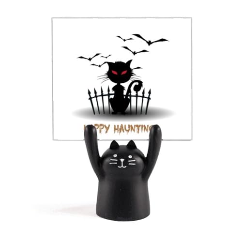 Support de mémo chat en silhouette noire pour décoration cartoon d'Halloween