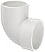 Spears P333 Series PVC DWV Pipe Fitting, Vent Elbow, 3" Hub x 3" Spigot
