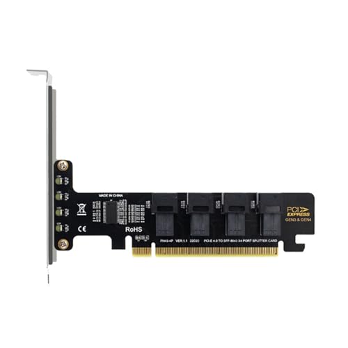 Amazon.co.jp: PCIE 16X ～ 4 ポート分割拡張カード PCIE 16X ～ 4