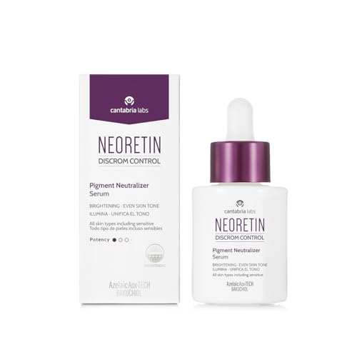 Cantabria Labs – Neoretin Discrom Control Pigment Neutralizer Serum 30 ml – Sérum Iluminador y unificador – Atenúa manchas – Para pieles sensibles y aquellas que no toleran el retinol y/o AHA's