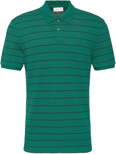 Calvin Klein Herren Poloshirt Kurzarm Striped Pique mit Knopfleiste, Grün (Enchanted Forest), XS – Ansicht 6