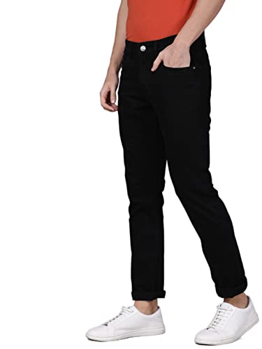 Image of Lawson Mens Plain Slim Fit Black Jeans