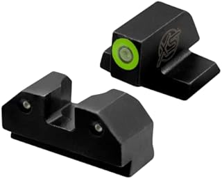 XS SIGHTS R3D Tritium Night Sight for S&W M&P, Sig, Canik, Taurus, and HK Pistols, Front and Rear Glow in The Dark Tritium for Tactical Applications (Green, Canik TP9)
