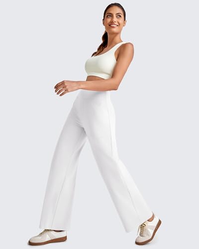 Image of G4Free EverGoing Wide Leg Ankle Pants for Petite Women with Pockets Stretch | Moisture Wicking, 4-Way Stretch, 7 /8 Ankle Length, Faux Fly Detail, Faux Back Pockets, Yoga To Casual Wear