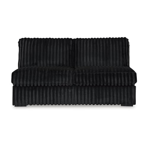 Image of Signature Design by Ashley 3-Piece Midnight-Madness Sectional Sofa with Chaise, Jumbo Corduroy Upholstery, Deep Seating for Living Room Comfort, 190' W
