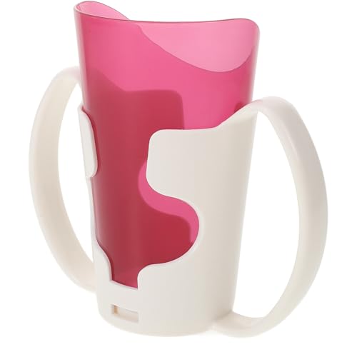 Abaodam 介護用ハンドル付き こぼれ防止カップ 食品グレード耐久軽量素材 寝たまま飲みやすい嚥下障害対応 高齢者 障害者向け飲用補助器具