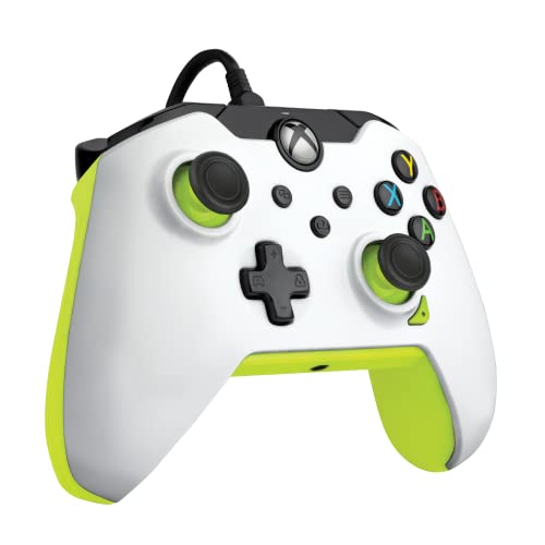 PDP Wired Controller Electric White for Xbox Series X|S, Gamepad, Wired Video Game Controller, Gaming Controller, Xbox One, Officially Licensed - Xbox Series X