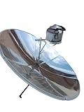CheriMuMu Solar Cooker Parabolic Sun Oven, Portable Concentrating 1.5m Diameter Camping Outdoor Solar Cooker for Solar Heating, Visual Education or Diy Solar Concentrator (800 to1000°C)