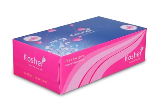 Image of Kosher 2 Ply Facial tissue Box /Car Tissue | 100 Pulls X Pack of 6 (total 600 pulls) | Soft, Gentle and Absorbent Tissue | Comes in Different Box Designs