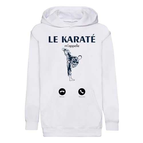 Sweat à capuche enfant le karaté m'appelle idéal pour l'après dojo