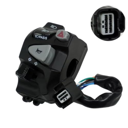Commande clignotant moto 22mm pour guidon avec bouton de phare et klaxon