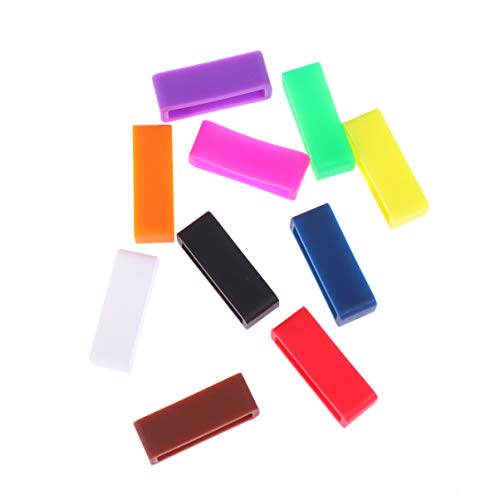 Baluue Retenedor de Correa - 10Pcs Reemplazo de Goma Correa de Reloj Correa Bucles Correa de Silicona Reloj de Pulsera Correa de Reloj Retenedor Bucle - 20mm Color Mezclado Cover