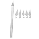 Exacto messer, handwerk hobby messer exacto messer mit 5pcs Edelstahlblatt Kit Bastelmesser Fachmesser Hobby Messer für Handwerk, Kunst, Modellierung, Scrapbooking, Schablone