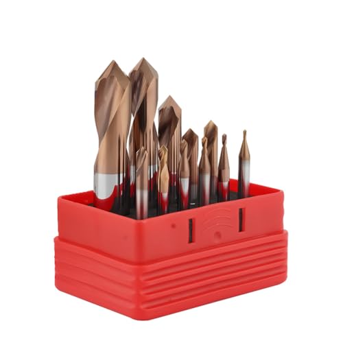 Image of Spot Drill Carbide Center Bit 90 1.0~12.0mm Steel HRC55 Chamfer Location Prepare Guide Pilot Hole CNC Machine Tool SGR Series 11PCS