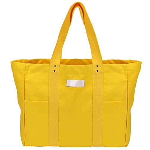 Okydoky Bolso bandolera para mujer, gran capacidad, con bolsillo interior para trabajo, oficina, viajes, compras, escuela y uso diario, amarillo Cover