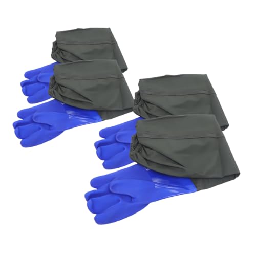 Guantes de goma impermeables para lavar platos y limpieza de cocina, mangas largas