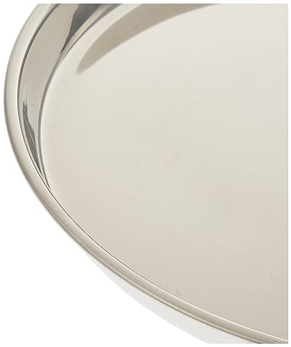 RAJ STAINLESS STEEL BEADED PLATE, 31.5 CM , SILVER, TB0003, DINNER PLATE , SERVEWARE , SERVING PLATE , RICE PLATE