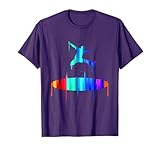 Funny Gymnastic Designs Co Trampoline Gymnastics T-Shirt, Unisex-Adults, Black, Small, Short Sleeve, Modern Graphic T-Shirt
