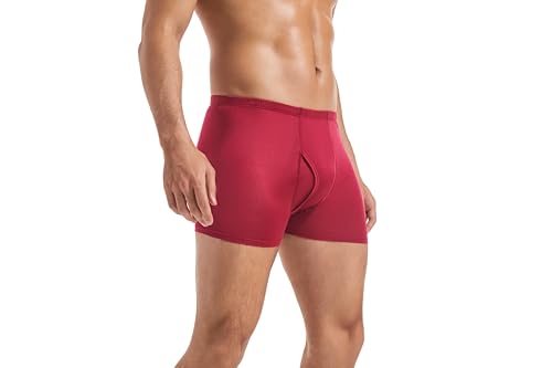 HOUDE Men's silk knitted boxer briefs, luxurious and comfortable, lightweight and breathable, 2 Pack4