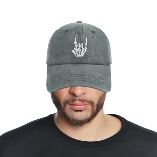 Gorra con manos esqueléticas bordadas para hombre y mujer miniatura 5