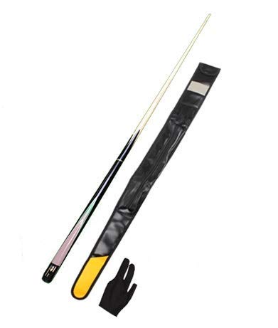 LGB Billiard Snooker & Pool Quarter Black Bridge Cue with One Piece Leather Cue Cover and Glove-image-25