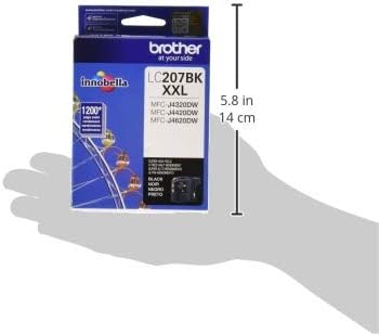 Brother Printer LC207BK Super High Yield Ink Cartridge, Black