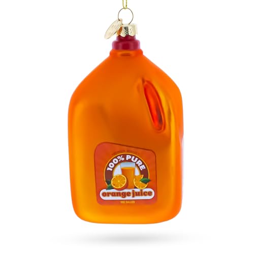 100% Pure Orange Juice Jug Large Glass Christmas...
