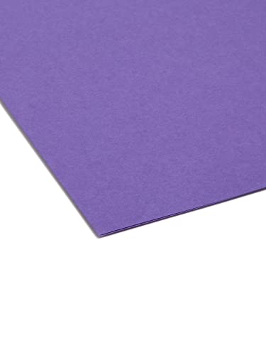 Smead Interior File Folder, 1/3-Cut Tab, Letter Size, Purple, 100 Per Box (10283) #TOP3