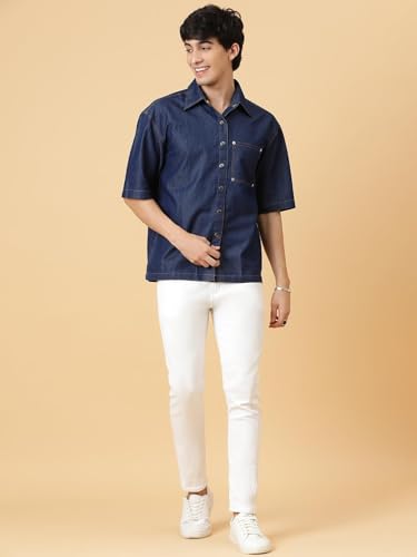 Image of KOTTY Men's Textured Casual Shirt - Long Sleeve||Button-Down Collar||Classic Fit
