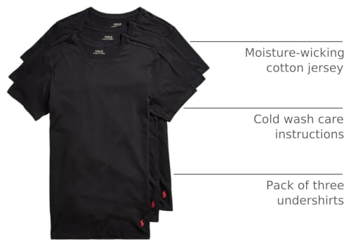 Image of Polo Ralph Lauren Underwear Men's Slim Fit Cotton Crew Tee 3 Pack