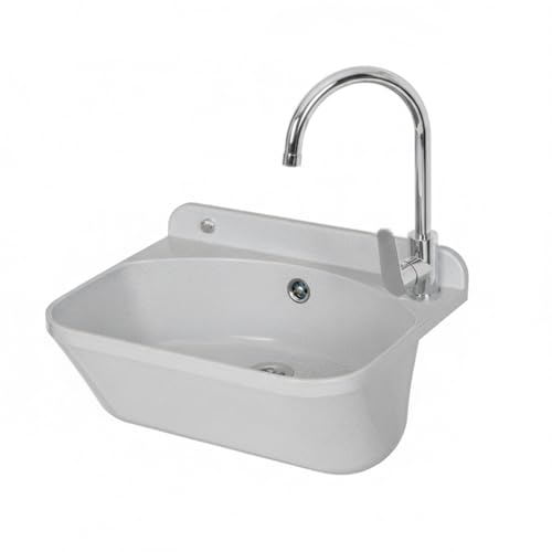 [MISCELATORE E CANNA ALTA INCLUSA]: Il Set È Completo Di Un Elegante Miscelatore A Canna Alta In Acciaio INOX Cromato, Resistente E Igienico. La Canna È Orientabile A 360°, Offrendo Massima Praticità E Libertà Di Movimento Per Il Lavaggio.