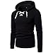 Mymyguoe Herren Sweatshirt Gestrickter Dünner Pullover mit Ausschnitten Fashion Long Control Color Herren Tether Top Sleeve Access Solid Herbst & Winter Sweatshirt Pullover Schwarz Herren