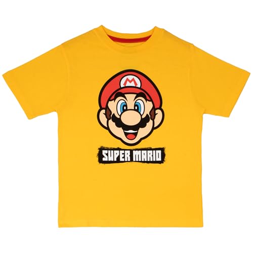 Nintendo Super Mario Boys Graphic Print Short Sleeve T-Shirt 2-Pack (Blue and Yellow, Size 7) - image 2