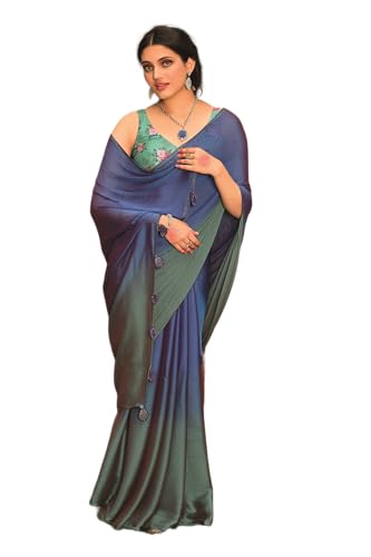 Image of Pandadi Saree Women's Chiffon Saree With Unstitched Blouse Piece