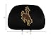 FANMATS NCAA Wyoming Cowboys Head Rest Cover, 2-Pack, black, 