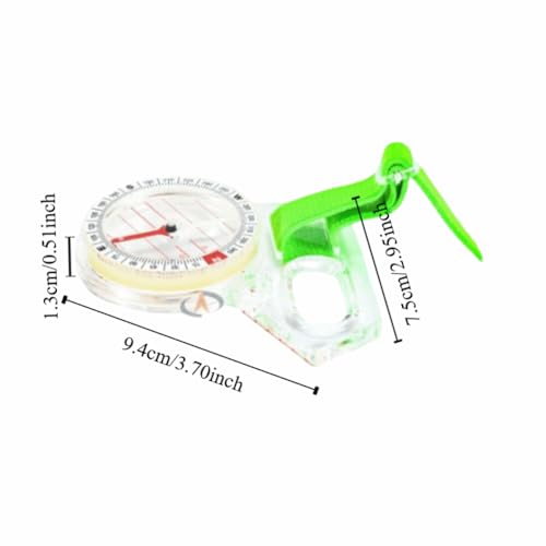 Brújula para pulgar con marcas luminiscentes diseño acrílico miniatura 4