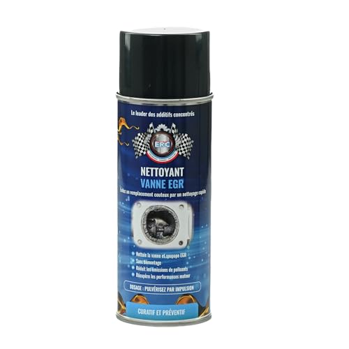 ERC | [Top Vanne EGR] | Additif pour moteur Diesel et Essence | Nettoyant vanne et soupape EGR sans d&eacute;montage | Restaure les performances du moteur | R&eacute;duit les &Eacute;missions Polluantes | A&eacute;rosol 400 ml