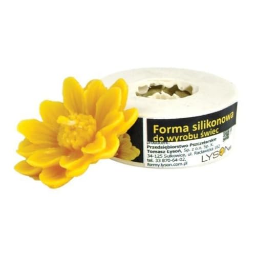 LYSON Moule à bougie en silicone - Marguerite flottante - Hauteur : 1,5 cm - Pour cire de soja, cire d'abeille, plâtre, savon, aromathérapie, fabrication de bougies en cire d'abeille - Idée cadeau