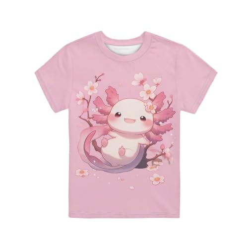 Image of Novelty 3D Graphic T Shirts for Kids Crew Neck Funny Animal Print Short Sleeve Girls Tshirts 3-16 Years