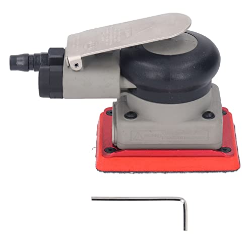 FLEXMAN Air Sander, 10000RPM 1/4in PT Inlet Square Pneumatic Sanding Machine for Wood Polishing, Car Waxing, Metal Polishing, 70 X 100Mm/2.8 X 3.9In