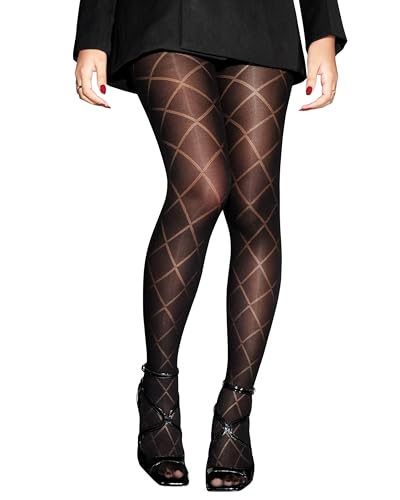 sofsy New Edit – Italian-Made High-Waist Lace Tights for Women | Soft Patterned Stockings | Floral Design, Reinforced Toes