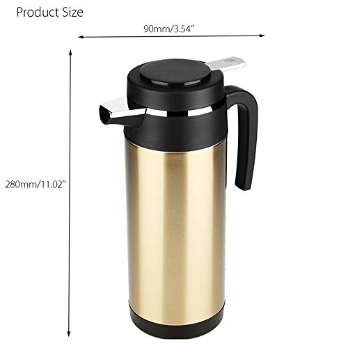 Tetera eléctrica 1200 ml acero inoxidable 12V para auto miniatura 7