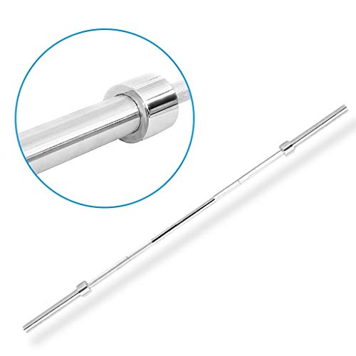 DOYCE 7 Ft Barbell Weight Set, 7 Foot Olympic Barbell Set, Bench Bar Strength Training Home Fitness Equipment Cross Weightlifting 330lb with 2 Olympic Barbell Clamps for Lifts 34LB