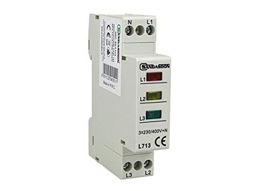 SANDASDON SD-L713 - Indicador luminoso LED de tres etapas para carril DIN, indicador de señalización Cover