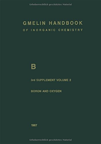 Buy B Boron Compounds (Gmelin Handbook of Inorganic a) — BookShops.in