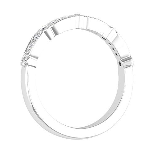 1/5 Carat Diamond Wedding Band Ring in 10K Gold2